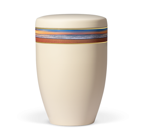 Elfenbein-Beige, Dekor "Abendstimmung"
