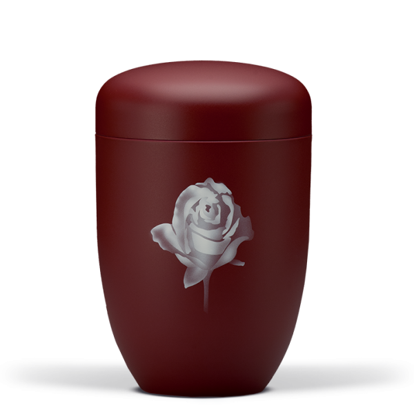 Urne Weinrot Velour, Airbrush - ROSE