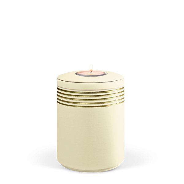 Urne Seeurne, Sandbeige, Goldverzierung
