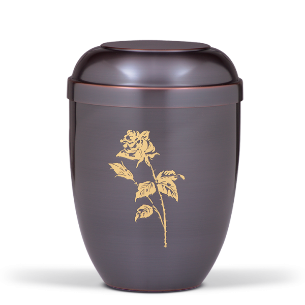 Urne Dunkel galvanisch, Rose